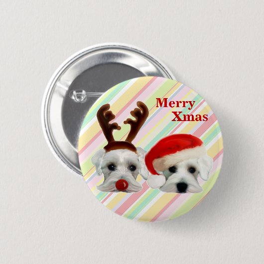 WeihnachtsSchnauzers Button (Vorne & Hinten)