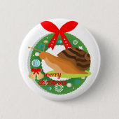 Weihnachtsschnecke Button (Vorderseite)