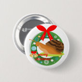 Weihnachtsschnecke Button (Vorne & Hinten)