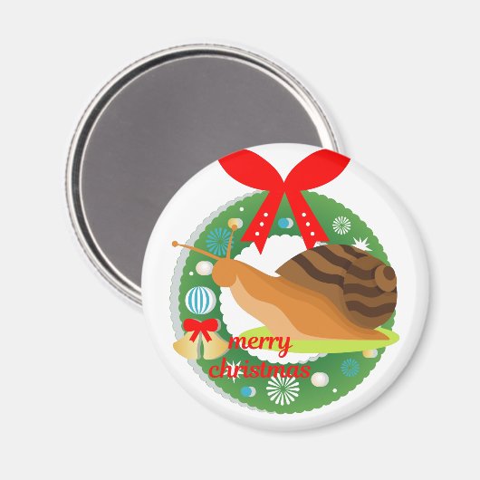 Weihnachtsschnecke Magnet (Vorderseite/Rückseite)