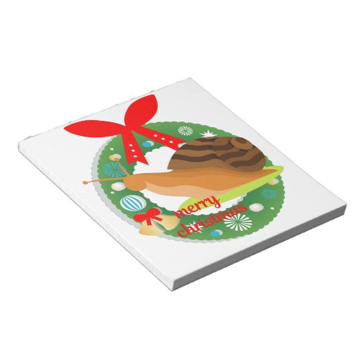 Weihnachtsschnecke Notizblock (angewinkelt)