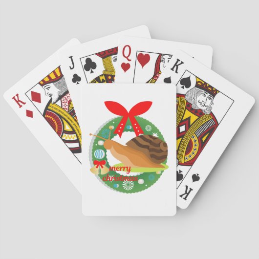 Weihnachtsschnecke Spielkarten (Rückseite)
