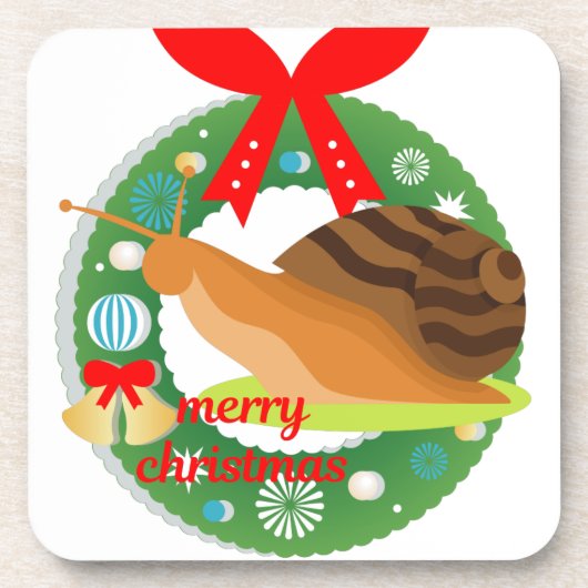 Weihnachtsschnecke Untersetzer (Vorderseite)