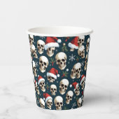 Weihnachtsschnecken in Weihnachtsmannmützen Pappbecher (Rückseite)