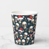 Weihnachtsschnecken in Weihnachtsmannmützen Pappbecher (Vorderseite)