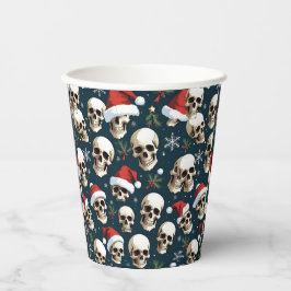 Weihnachtsschnecken in Weihnachtsmannmützen Pappbecher