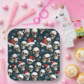 Weihnachtsschnecken in Weihnachtsmannmützen Pappteller (Party)