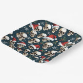 Weihnachtsschnecken in Weihnachtsmannmützen Pappteller (Gewinkelt)