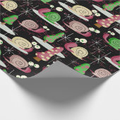 Weihnachtsschnecken - MidCentury Retro — Geschenkpapier (Ecke)