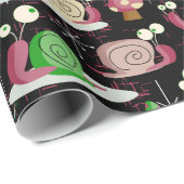 Weihnachtsschnecken - MidCentury Retro — Geschenkpapier (Rolleneckpunkt)