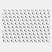 Weihnachtsschnee 8 Fotos Gitter Kiefer Schwarz-wei Geschenkpapier Set (Vorderseite 3)