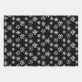 Weihnachtsschnee 8 Fotos Gitter Kiefer Schwarz-wei Geschenkpapier Set (Vorderseite 2)