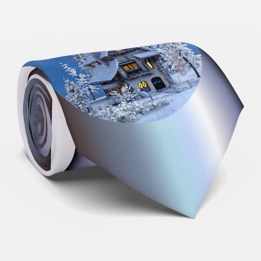 Weihnachtsschnee auf dem Lebkuchenhaus Krawatte (Gerollt)