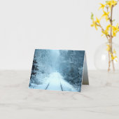 Weihnachtsschnee auf Eisenbahnwegen Karte (Gelbe Blume)