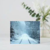 Weihnachtsschnee auf Eisenbahnwegen Postkarte (Stehend Vorderseite)