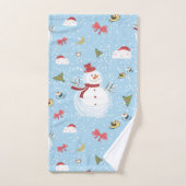 Weihnachtsschnee Badhandtuch Set (Handtuch)
