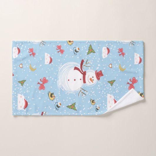 Weihnachtsschnee Badhandtuch Set (Handtuch)