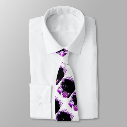 Weihnachtsschnee baubels lila Schwarzes Krawatte (Gebunden)