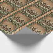 Weihnachtsschnee bedeckt Viktorianische Zuhause Geschenkpapier (Ecke)