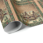 Weihnachtsschnee bedeckt Viktorianische Zuhause Geschenkpapier (Rolleneckpunkt)