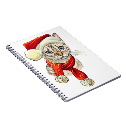 Weihnachtsschnee Bengalische Katze T - Shirt Kinde Notizblock (Rechte Seite)