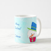 Weihnachtsschnee Cupcake Name Personalisiert Kaffeetasse (VorderseiteRechts)