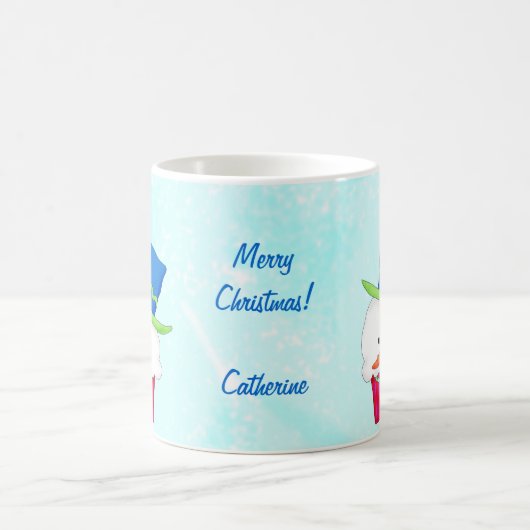 Weihnachtsschnee Cupcake Name Personalisiert Kaffeetasse (Mittel)