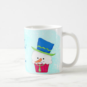 Weihnachtsschnee Cupcake Name Personalisiert Kaffeetasse