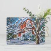 Weihnachtsschnee Dankeskarte (Stehend Vorderseite)