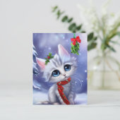 Weihnachtsschnee der Jahreszeit Feiertagspostkarte (Stehend Vorderseite)