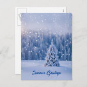 Weihnachtsschnee der Jahreszeit Feiertagspostkarte (Vorne/Hinten)