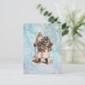 Weihnachtsschnee des Vintagen Vaters sinkt Feiertagspostkarte (Stehend Vorderseite)