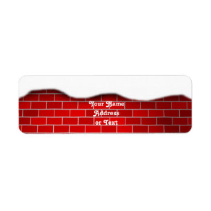 Weihnachtsschnee Drift Red Bricks Hintergrund