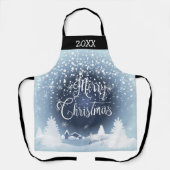 Weihnachtsschnee Fairy Märchenwald 20XX Schürze (Vorderseite)