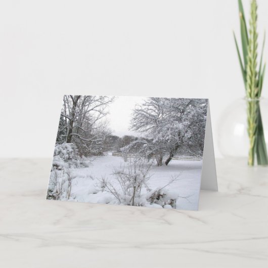 Weihnachtsschnee Feiertagskarte (Vorderseite)