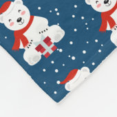 Weihnachtsschnee Fleecedecke (Ecke)