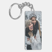 Weihnachtsschnee Foto und Text Bester Freund Schlüsselanhänger (Vorderseite links)