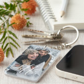 Weihnachtsschnee Foto und Text Bester Freund Schlüsselanhänger (Vorderseite rechts)