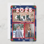 Weihnachtsschnee-Foto Weihnachtskarte Feiertagskarte (Vorderseite)