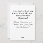 Weihnachtsschnee-Foto Weihnachtskarte Feiertagskarte (Rückseite)