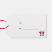 Weihnachtsschnee Geschenkanhänger (Rückseite Horizontal)