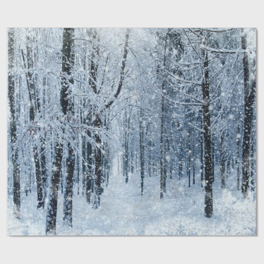 Weihnachtsschnee Geschenkpapier (Flach)