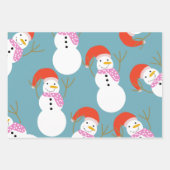 Weihnachtsschnee Geschenkpapier Set (Vorderseite 3)