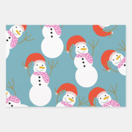 Weihnachtsschnee Geschenkpapier Set