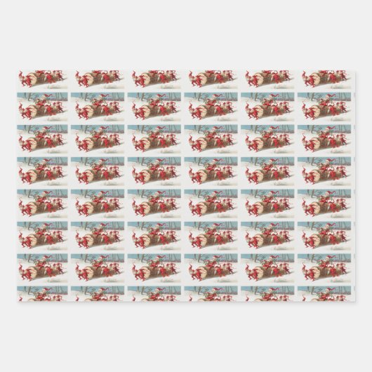 Weihnachtsschnee Geschenkpapier Set (Vorderseite 3)