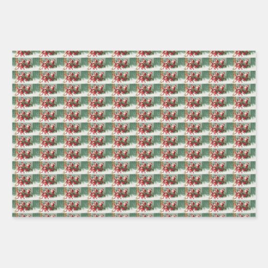 Weihnachtsschnee Geschenkpapier Set (Vorderseite 2)