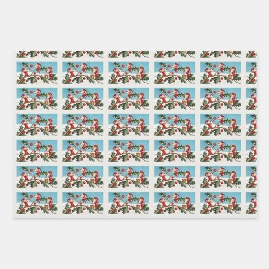 Weihnachtsschnee Geschenkpapier Set (Vorderseite)