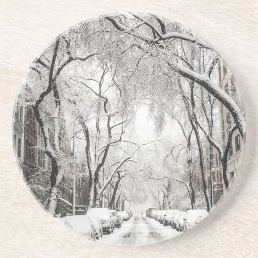 Weihnachtsschnee Getränkeuntersetzer (Vorne)