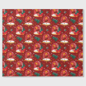 Weihnachtsschnee Globe Ballerina Wrapping Paper Geschenkpapier (Flach)