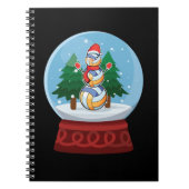 Weihnachtsschnee Globe Volleyball Snowman Notizblock (Vorderseite)